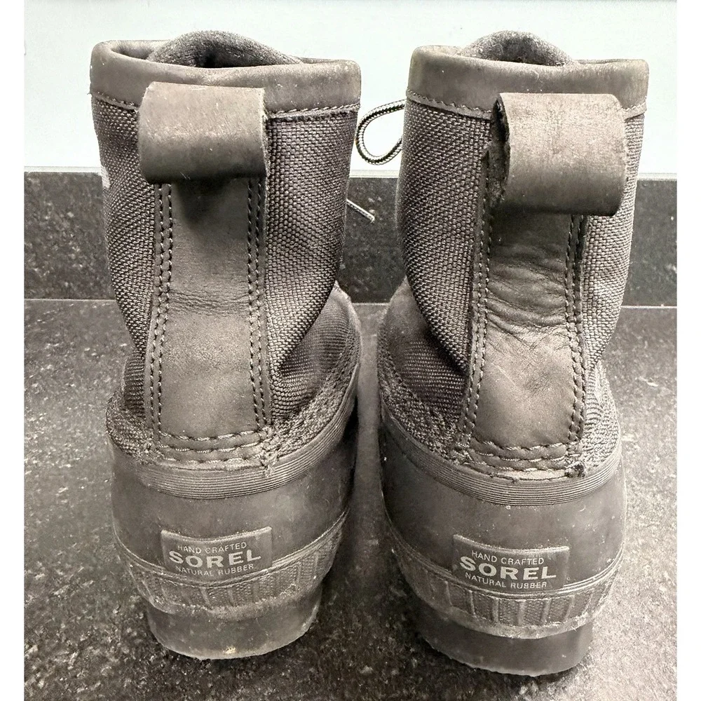 Sorel Cheyanne II Short Nylon Waterproof Duck Boots Black Men's US 9 NM2340